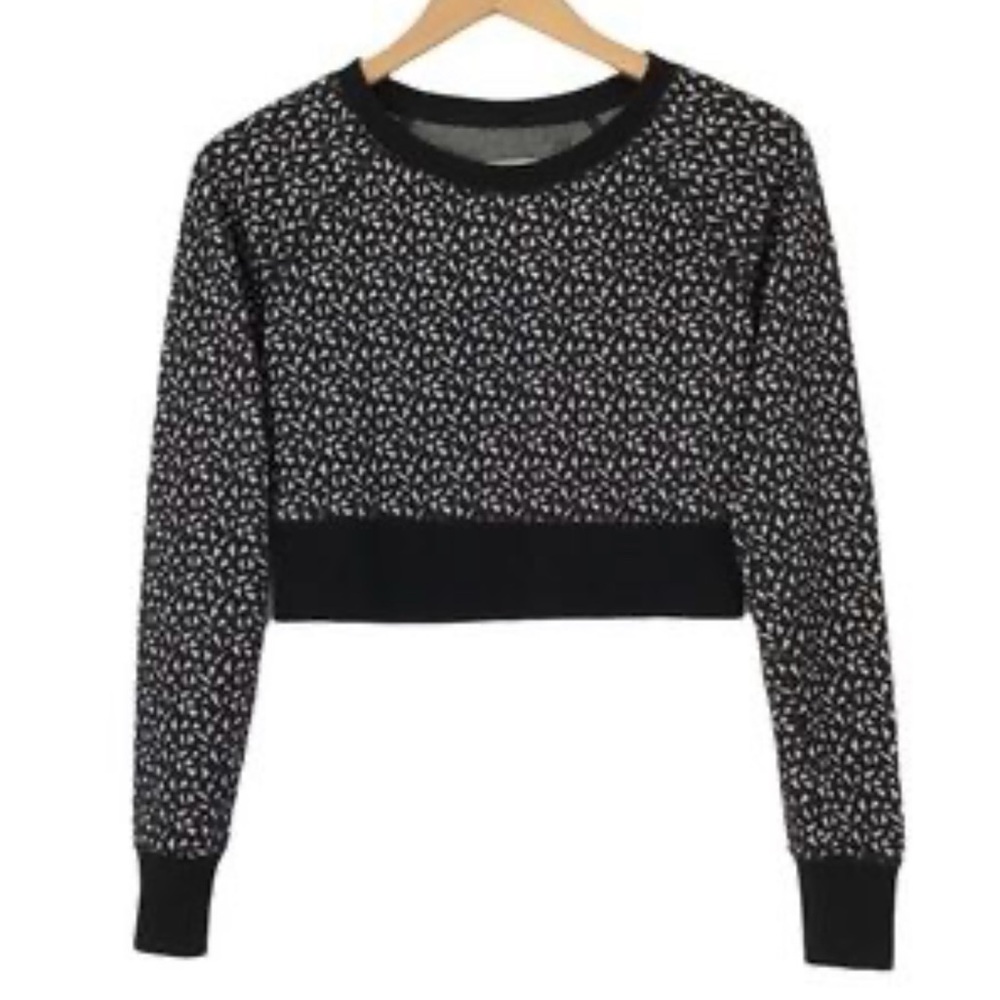 Mossimo Supply Co. Black and White Cropped Hoodie